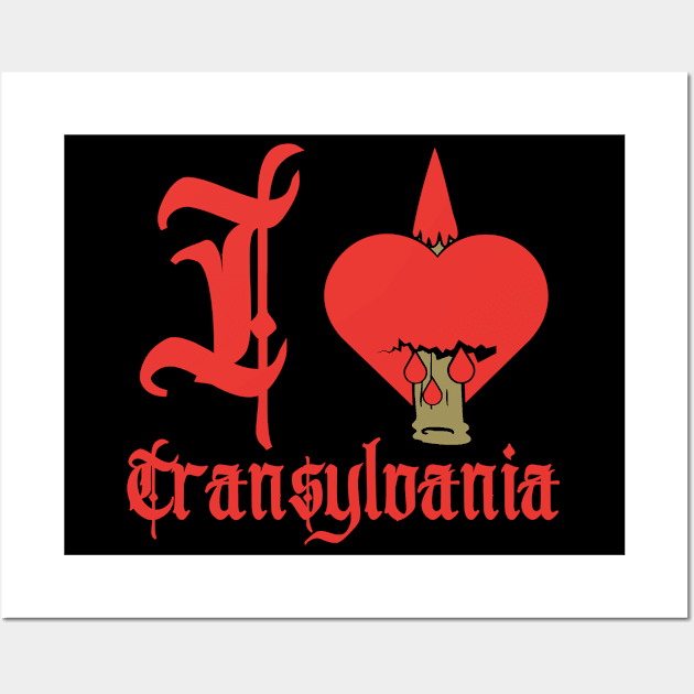 I Heart Transylvania-I Love Transylvania Wall Art by FullOnNostalgia